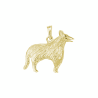 Pendentif chien Colley plaqué or - 25 MM - La Petite Française