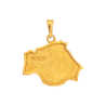 Pendentif carte Gers plaqué or - La Petite Française