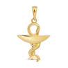 Pendentif caducée pharmacien GM plaqué or - La Petite Française