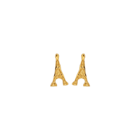 Boucles d'oreilles tour Eiffel plaqué Or - La Petite Française