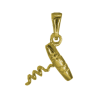 Pendentif tire-bouchon plaqué Or - La Petite Française