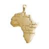 Pendentif carte Afrique plaqué or moyen modèle - La Petite Française