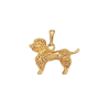 Pendentif chien Caniche plaqué or - 21 MM - La Petite Française