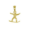 Pendentif snowboardeur plaqué or - La Petite Française