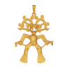 Pendentif Dieu Inca Tlaloc plaqué or - La Petite Française