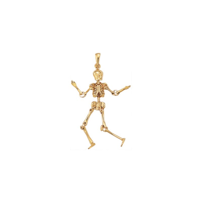 Pendentif squelette en plaqué or - La Petite Française