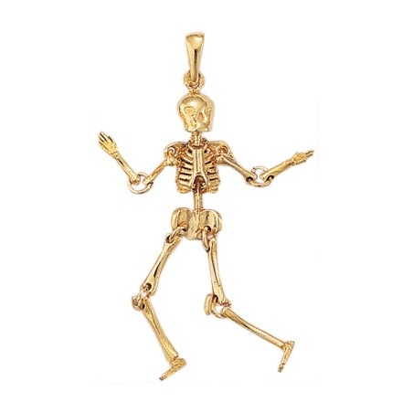 Pendentif squelette en plaqué or - La Petite Française