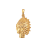 Pendentif tête d'Indien plaqué or - La Petite Française
