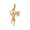 Pendentif Basketteur plaqué or - La Petite Française