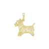 Pendentif chien Yorkshire plaqué or - 25 MM - La Petite Française
