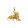 Pendentif lion de Belfort plaqué or - La Petite Française