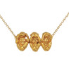 Collier singes de la sagesse plaqué or - La Petite Française
