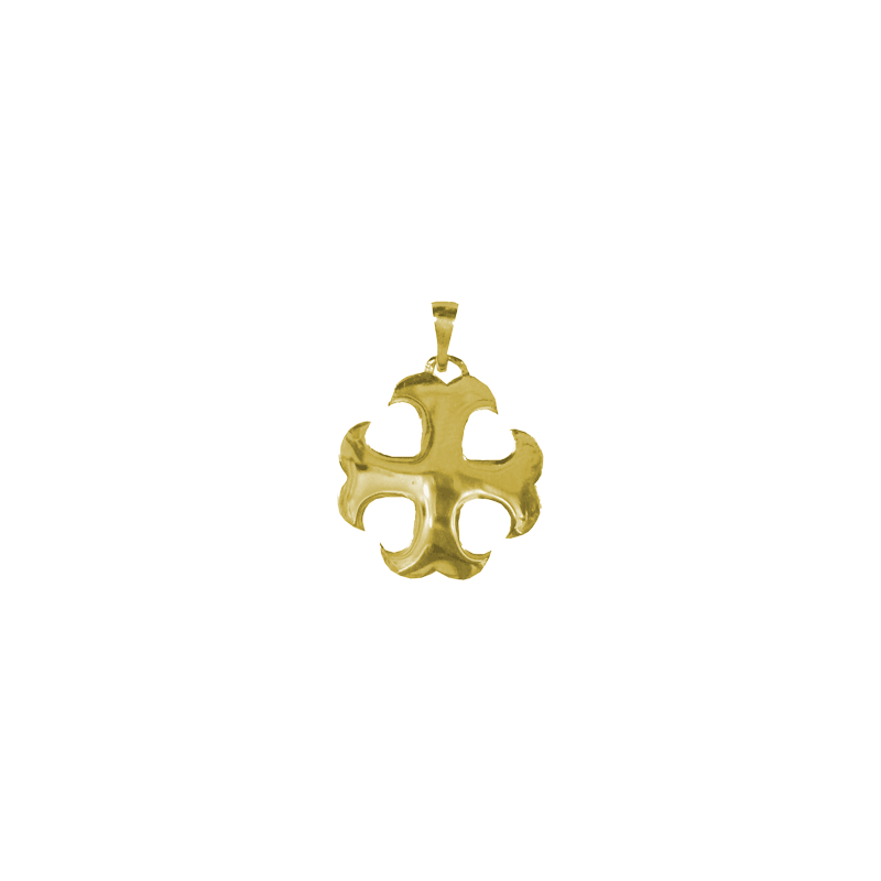 Croix Cathare en plaqué or - La Petite Française