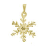 Pendentif flocon de neige plaqué or - La Petite Française