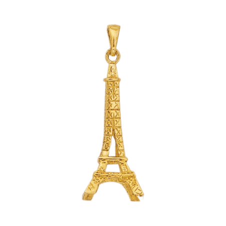 Pendentif tour Eiffel plaqué Or - 44 MM - La Petite Française
