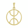 Pendentif Berbère cercle plaqué or - 43 MM - La Petite Française