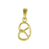 Pendentif Bretzel PM plaqué or - La Petite Française