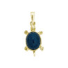 Pendentif tortue Lapis plaqué Or - La Petite Française