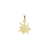 Pendentif edelweiss plaqué or PM - La Petite Française