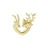 Pendentif têtes de chamois et renne plaqué or - La Petite Française