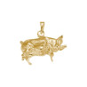 Pendentif cochon plaqué Or - La Petite Française