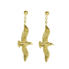 Boucles d'oreilles pendantes mouettes plaqué or - La Petite Française