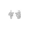 Boucles d'oreilles brisures masque pharaon argent - La Petite Française