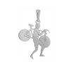 Pendentif cyclo-cross argent - La Petite Française