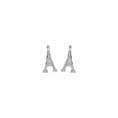 Boucles d'oreilles tour Eiffel argent - La Petite Française