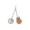 Pendentif carte Danemark et ambre argent - La Petite Française