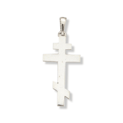 Croix Orthodoxe En Argent 925 Massif Noirci - Pendentif Baptême, Symbole De Foi, 16x11 Mm, Environ 1 G