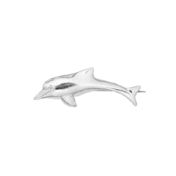 Broche dauphin en argent - La Petite Française