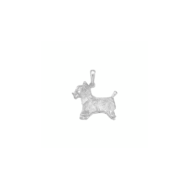 Pendentif chien Yorkshire argent - 25 MM - La Petite Française