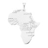 Pendentif carte Afrique argent grand modèle - La Petite Française