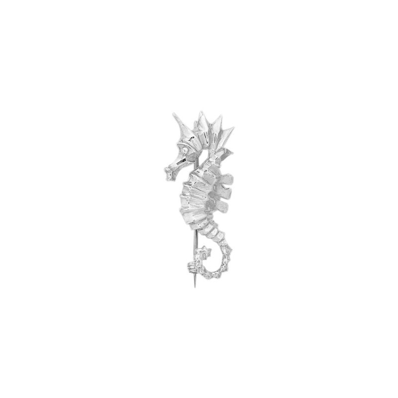 Broche Hippocampe en argent - La Petite Française