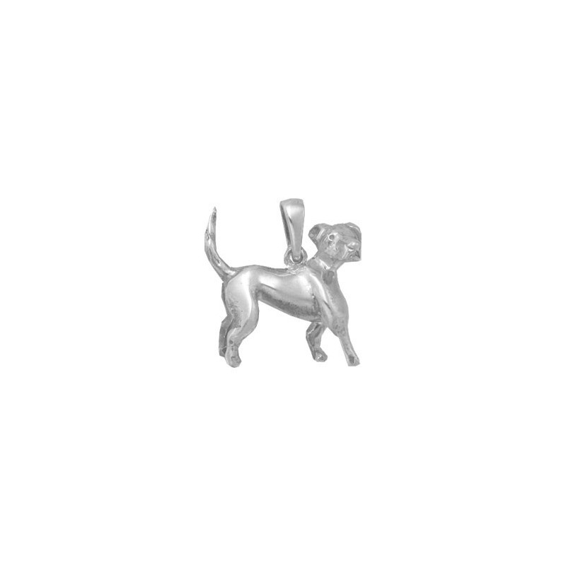 Pendentif chien Labrador Or 9 carats gris - 21 MM - La Petite Française
