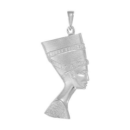 Pendentif reine Nefertiti Or 9 carats gris - 55 MM - La Petite Française