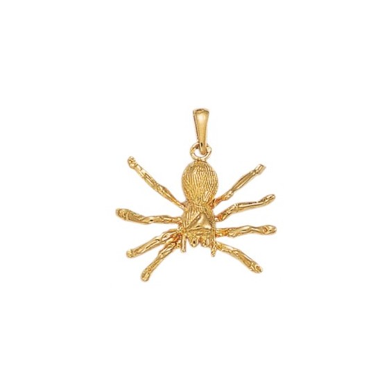 Pendentif araignée mygale Or 9 carats jaune - 29 MM - La Petite Française