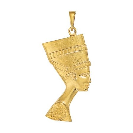Pendentif reine Nefertiti Or 9 carats jaune - 55 MM - La Petite Française