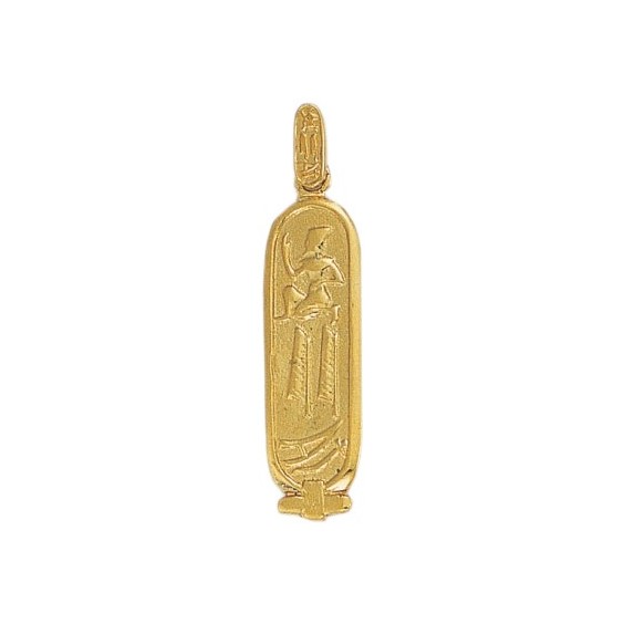 Pendentif cartouche Egyptien Or 9 carats jaune - 44 MM - La Petite Française