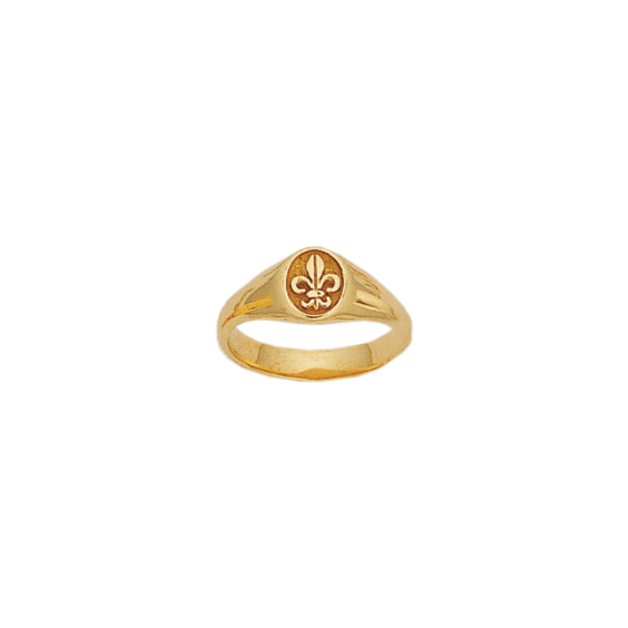 Bague fleur de Lys Or 9 carats jaune - La Petite Française