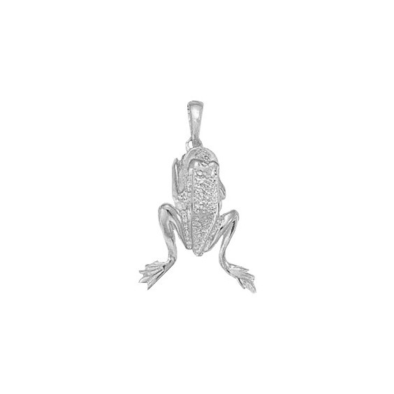 Pendentif grenouille Or 9 carats gris - La Petite Française