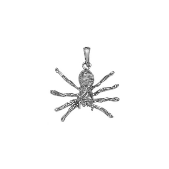 Pendentif araignée mygale Or 9 carats gris - 29 MM - La Petite Française