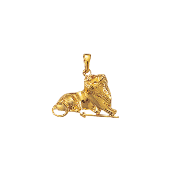 Pendentif lion de Belfort Or 9 carats jaune - La Petite Française
