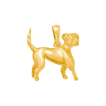 Pendentif chien Labrador Or 9 carats jaune - 21 MM - La Petite Française