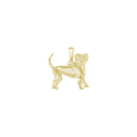 Pendentif chien Labrador Or 9 carats jaune - 21 MM - La Petite Française
