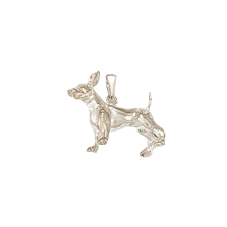 Pendentif chien Chihuahua Or 9 carats gris - 20 MM - La Petite Française