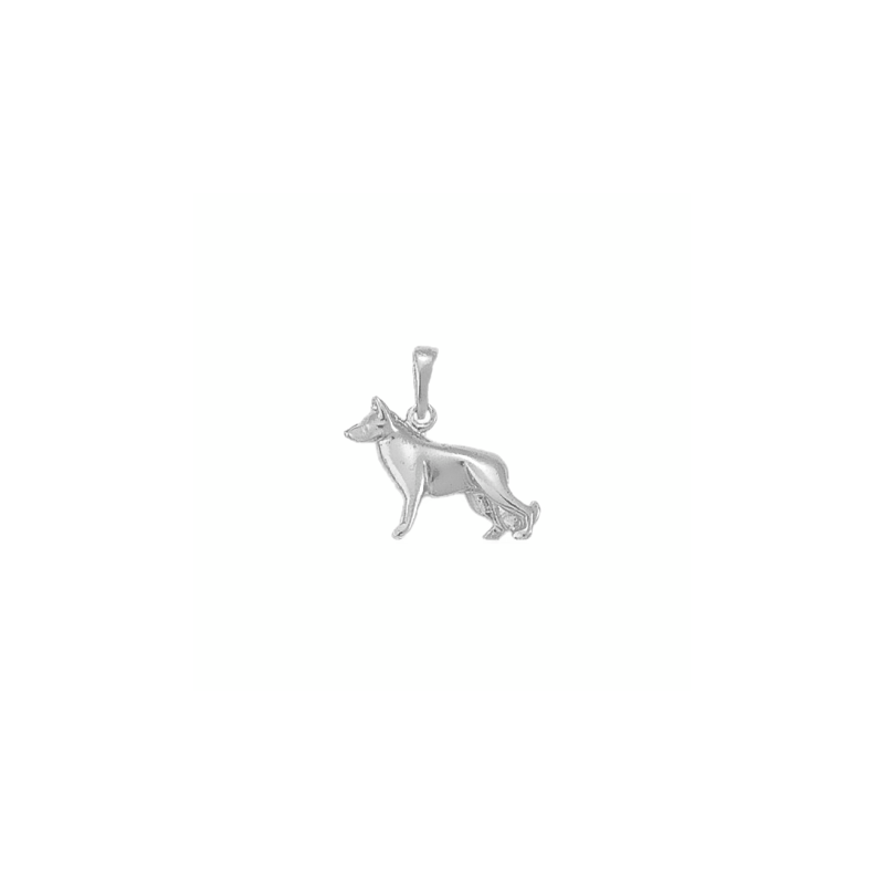 Pendentif chien berger Allemand Or 9 carats gris - 20 MM - La Petite Française