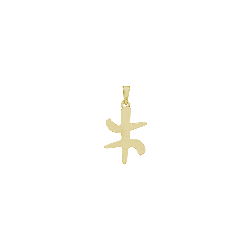 Pendentif symbole Berbère Or 9 carats jaune - 30 MM - La Petite Française