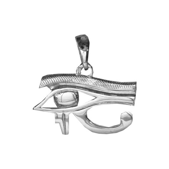 Pendentif oeil d'Horus Or 18 carats gris - 22 MM - La Petite Française